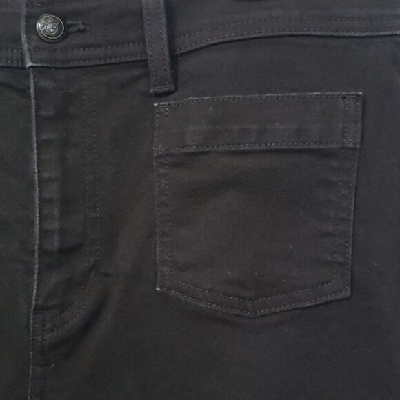 Talbots Denim Womens 10 Black Flared Pants Stretch Jeans Cottagecore Casual - Picture 3 of 10